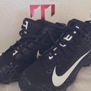 Nike Cleats Boys Girls Nike Force Trout Kids Cleats Black/White/Oil Grey